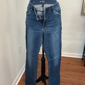 White House Black Market Women's Boot Cut Jeans - Classic Blue MID RISE